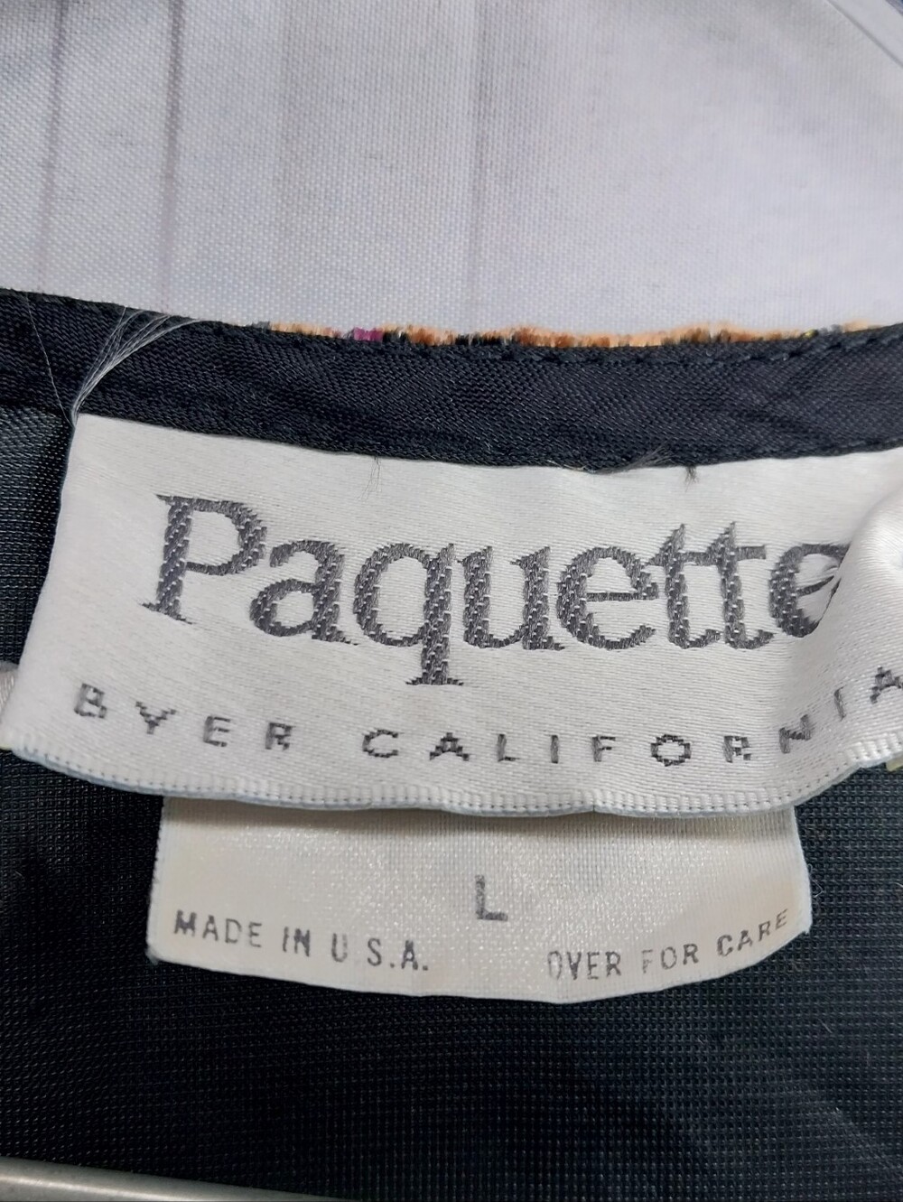 Paquette Vintage Retro 80’s Velvet Floral Burnout Button-Front Cropped Jacket - Picture 2 of 9